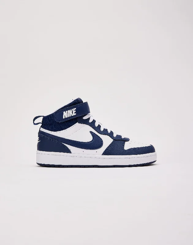 Basketball Shoes For Advanced Players-Nike Court Borough Mid 2 Grade-School