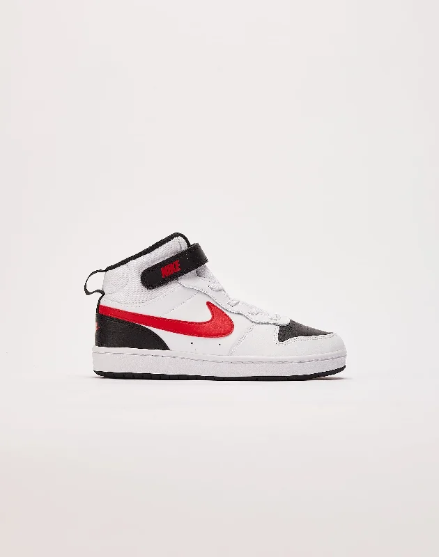 Basketball Shoes With Extra Padding-Nike Court Borough Mid Pre-School