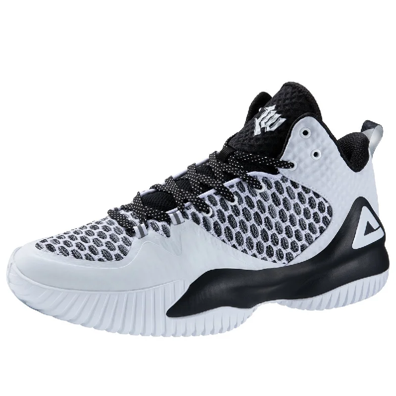 Basketball Shoes With Durable Outsoles-PEAK Basketball Shoes Lou Williams Streetball Master White Black