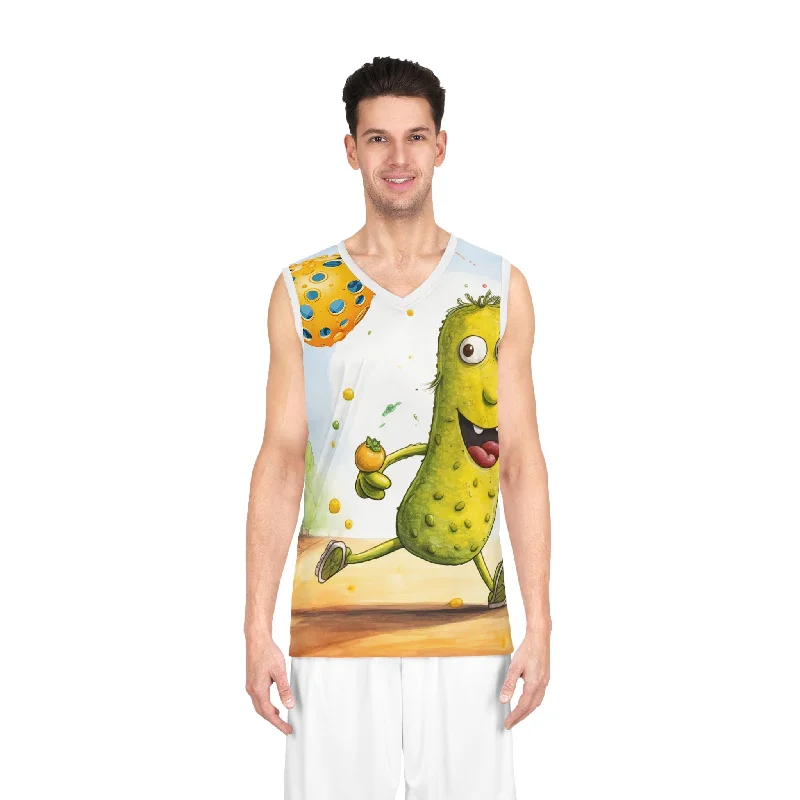 Basketball Jersey For Arena Wear-Pickleball Play: Pickle Sport Action Game, Fast Dink Ball - Basketball Jersey (AOP)