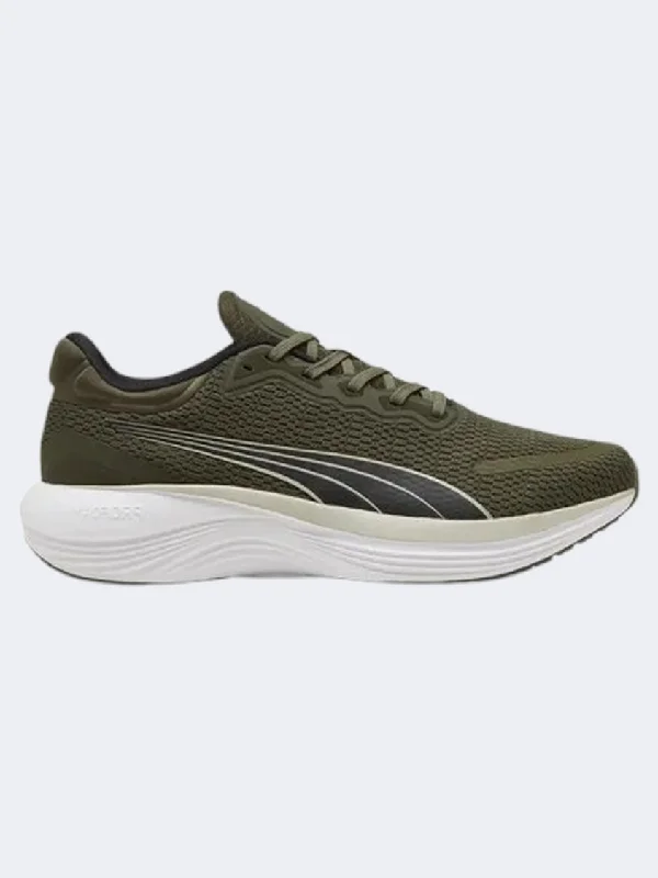 Basketball Shoes For Wet Courts-Puma Scend Pro Men Running Shoes Dark Olive