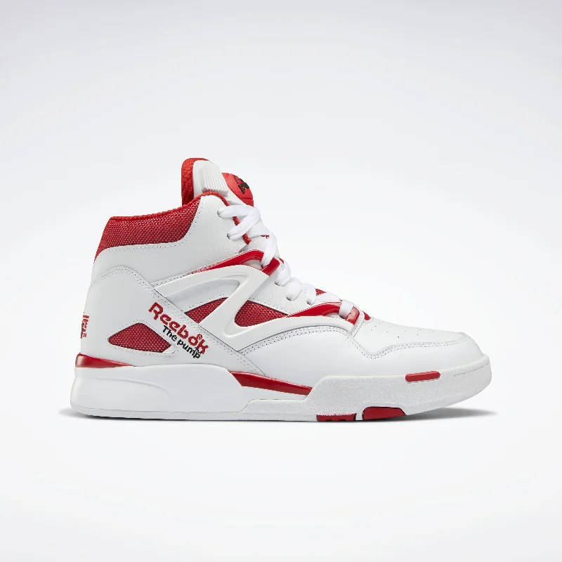 Basketball Shoes With Low Tops-Pump Omni Zone Ii Shoes White/Flash Red/Black