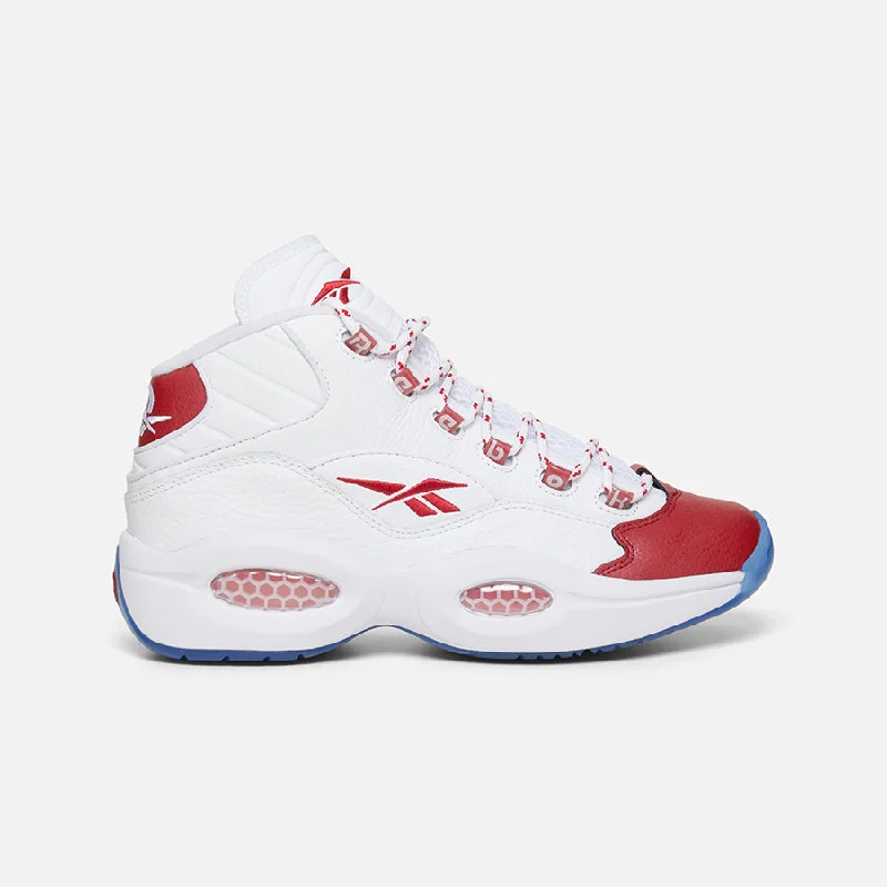 Basketball Shoes With Ankle Support-Question Mid White/Vector Red/White