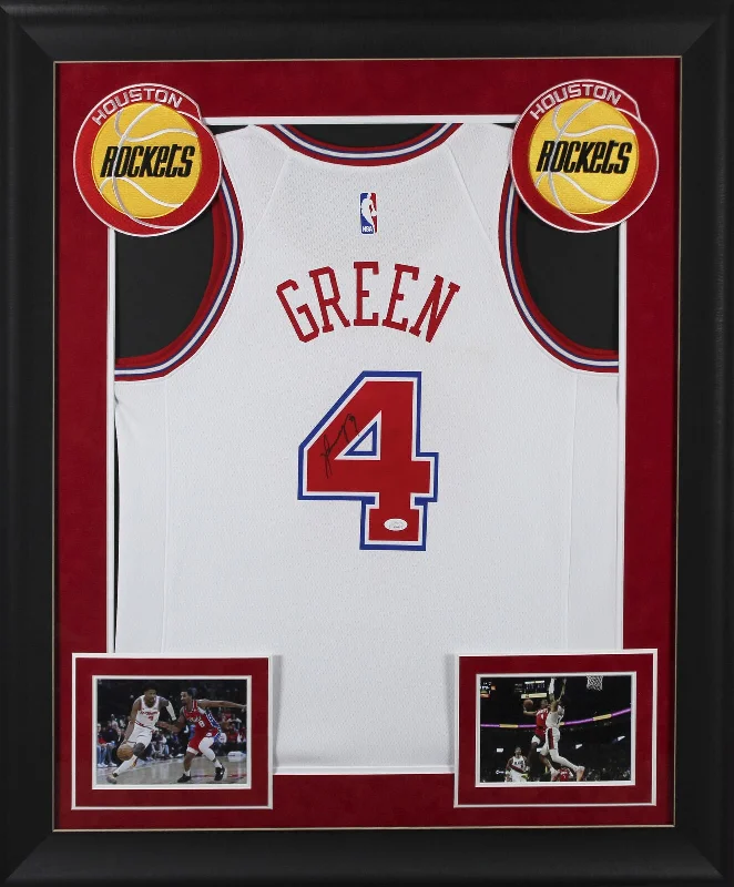 Basketball Jersey With Stain Resistance-Rockets Jalen Green Authentic Signed White Nike Framed Jersey JSA #AR73480