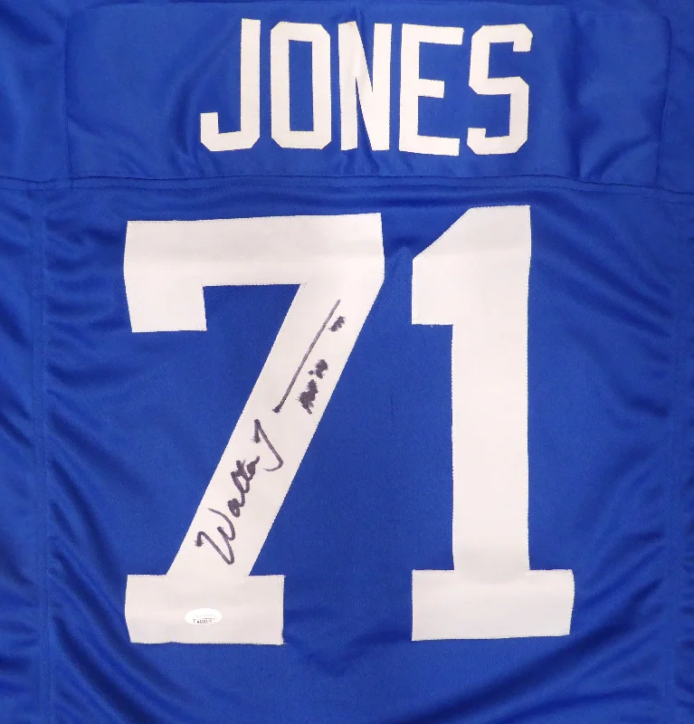 Basketball Jersey For Practice-Seattle Seahawks Walter Jones Autographed Blue Jersey "HOF 14" JSA #WA785066