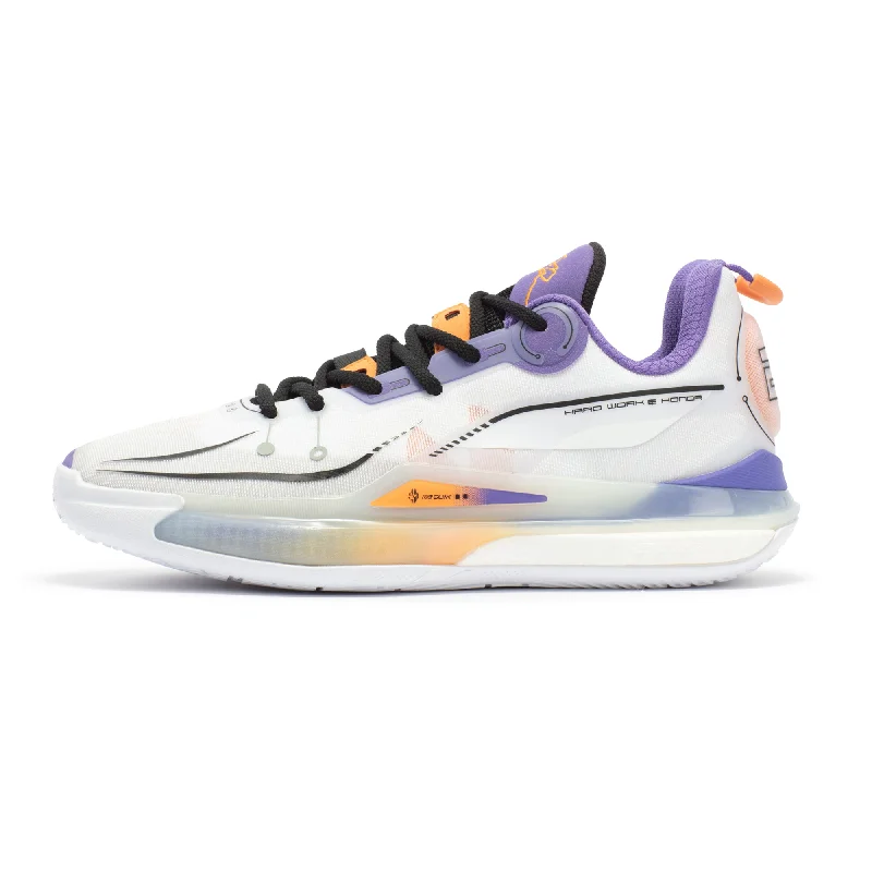 Basketball Shoes With Ankle Support-Spencer Dinwiddie - DVD2 CQT: White / Neon Purplevine