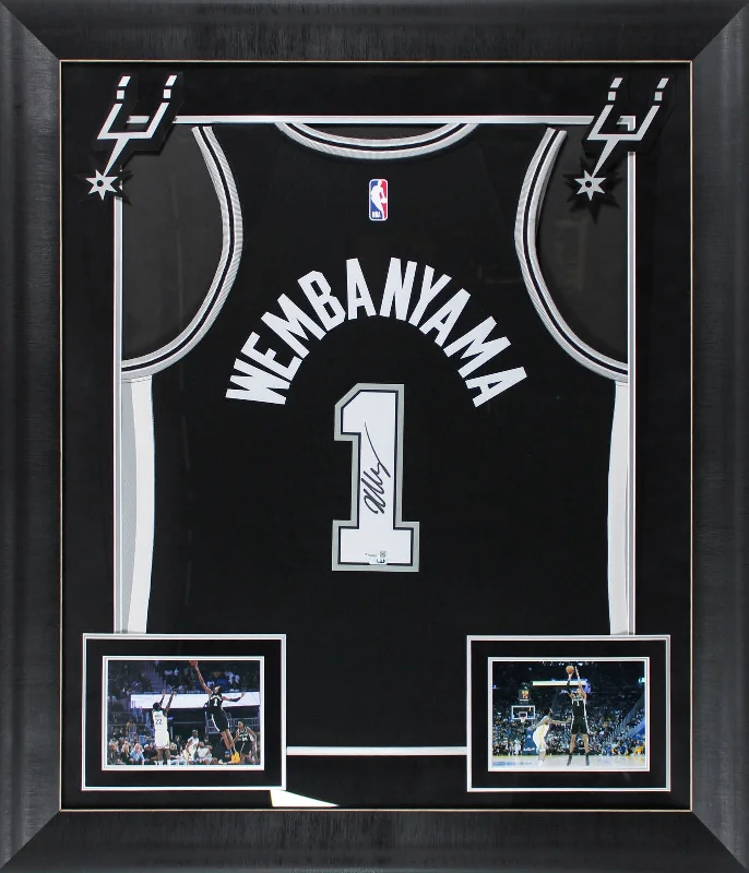 Basketball Jersey With Jordan Logo-Spurs Victor Wembanyama Signed Black Nike Icon Edition Framed Jersey Fanatics