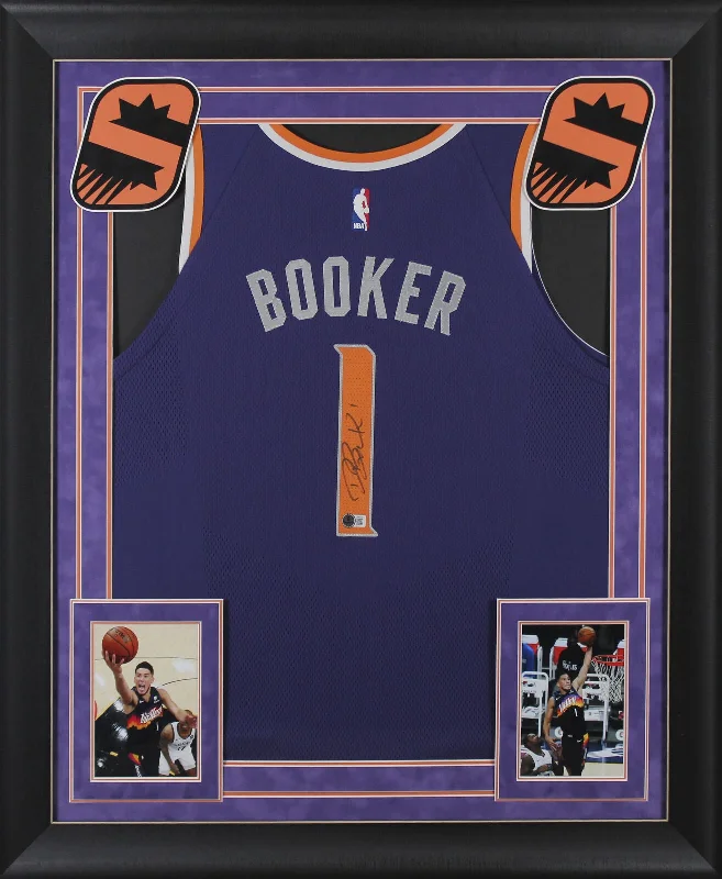 Basketball Jersey In Black-Suns Devin Booker Signed Purple Nike Swingman Framed Jersey BAS #BN00173