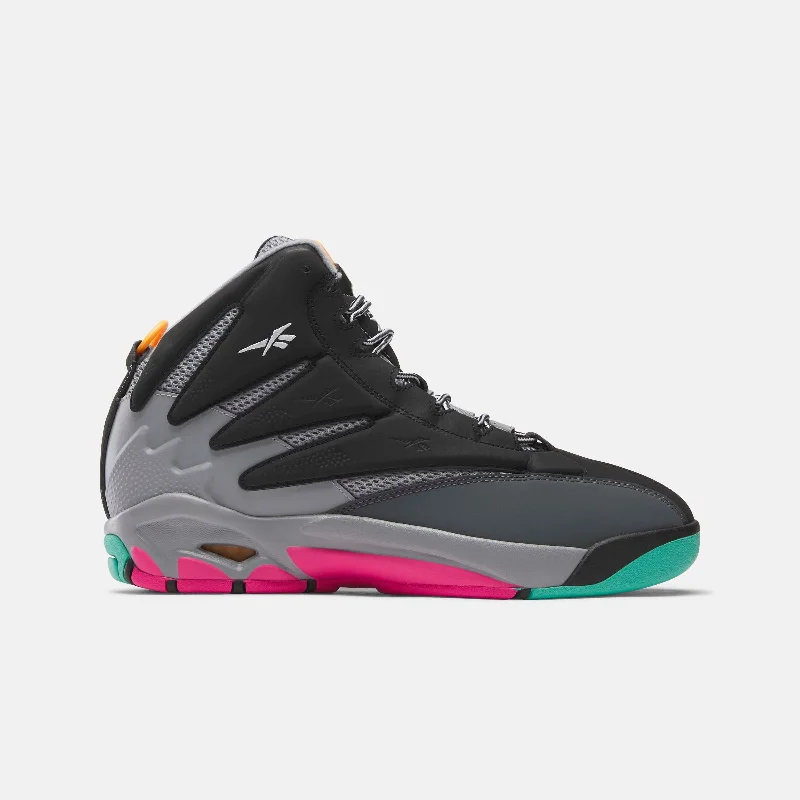 Basketball Shoes With Ankle Support-The Blast Black/Laser Pink/Cyber Mint