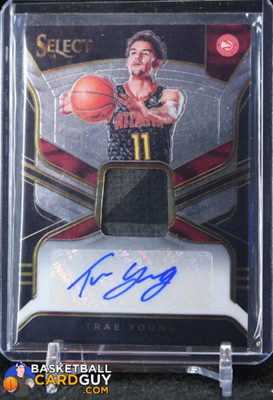 Basketball Jersey For Outdoor Courts-Trae Young 2018-19 Select Rookie Jersey Autographs #/199