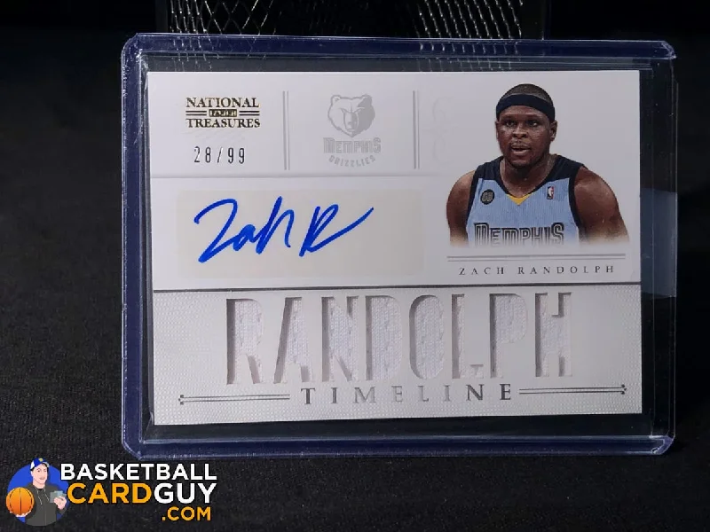 Basketball Jersey With Team Pride-Zach Randolph Timeline Autograph Jersey 28/99 (Light Jersey)