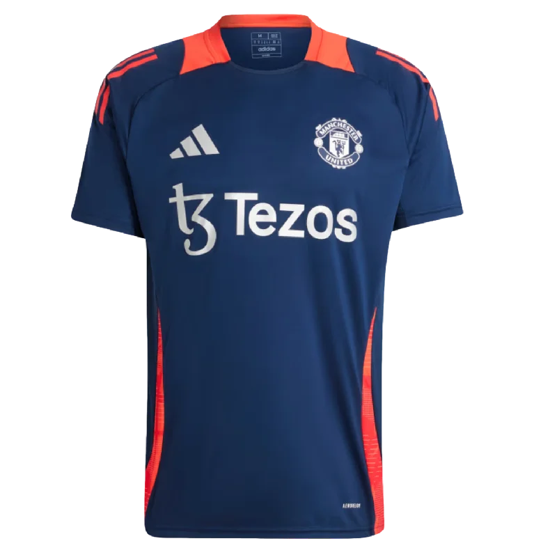 Football Jersey With Varsity Letters-Adidas Manchester United Training Jersey