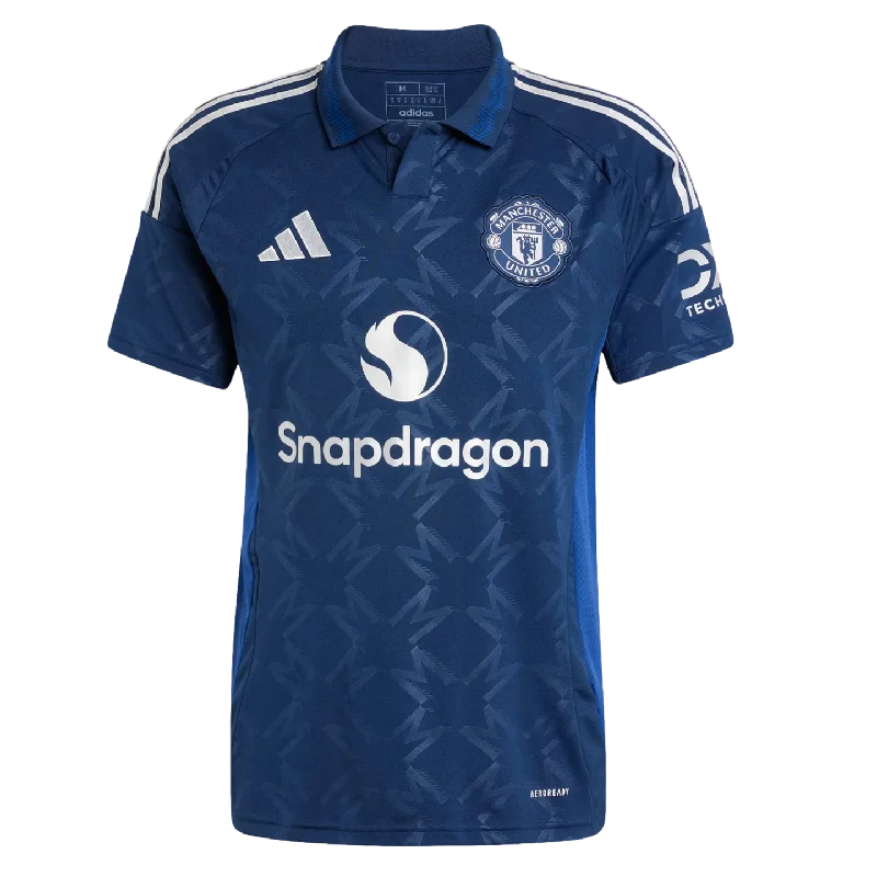 Football Jersey With Passion Prints-Adidas Manchester United 24/25 Away Jersey