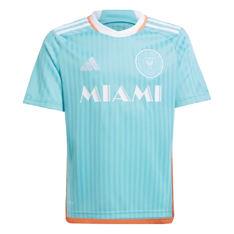 Football Jersey With Pee Wee Sizes-Adidas Inter Miami 2024 Messi Youth Archive Third Jersey