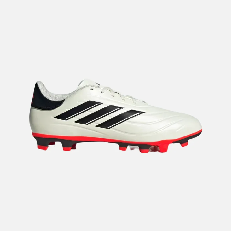 Football Jersey For Historical Fans-Adidas Cops Pure II Club Flexible Ground Unisex Football Shoes -Ivory/Core Black/Solar Red