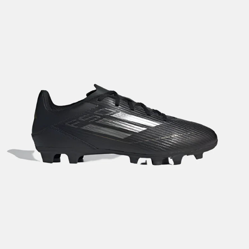 Football Jersey For Running Backs-Adidas F50 Club Flexible Ground Unisex Football Shoes - Core Black/Iron Metallic/Gold Metallic