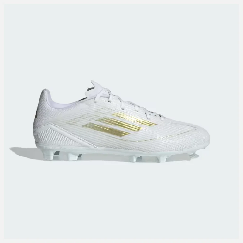 Football Jersey With Limited Editions-Adidas F50 League Firm/Multi-Ground Men's Football Shoes -Cloud White/Gold Metallic/Cloud White