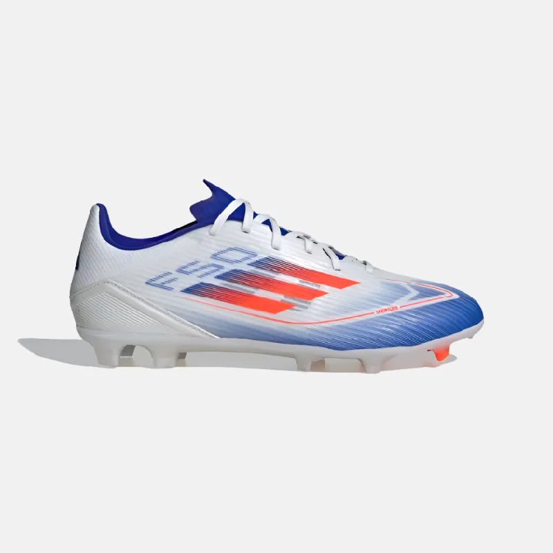 Football Jersey For Cold Seasons-Adidas F50 League Firm Multi Ground Men's Football Shoes -Cloud White/Solar Red/Lucid Blue