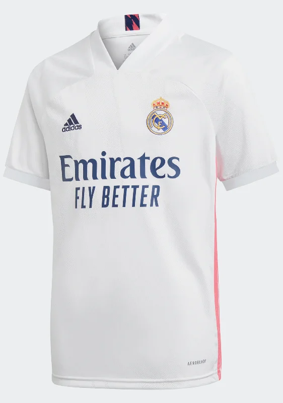 Football Jersey With Chat Room Crews-Adidas Junior Real Madrid 20/21 Home Jersey <BR> FQ7486