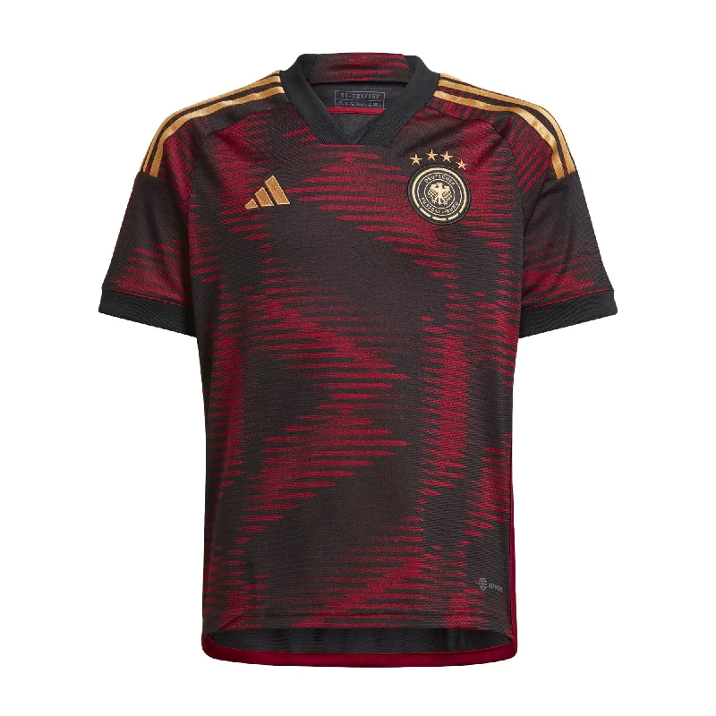 Football Jersey With State Colors-adidas Kids Germany 2022/23 Away Jersey Black/Bronze