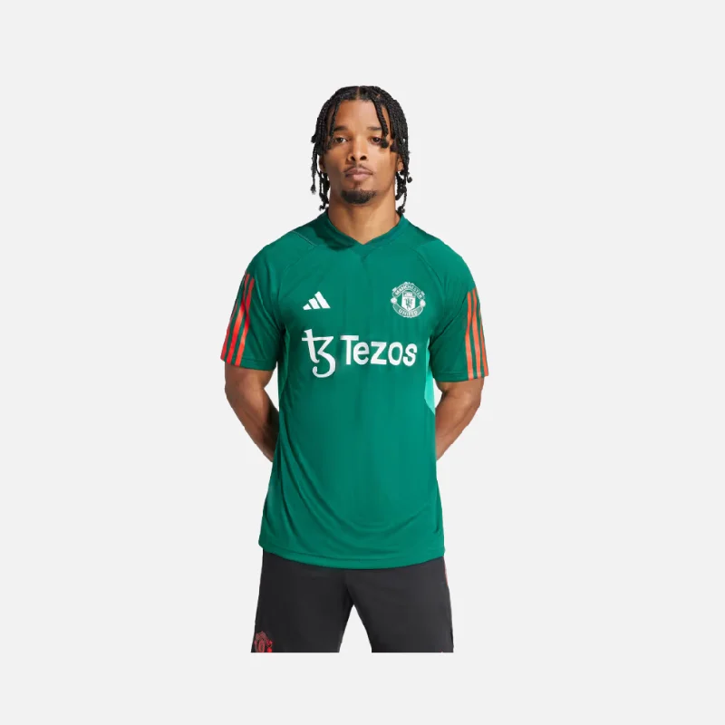 Football Jersey For Windy Days-Adidas Manchester United Tiro 23 Men's Football Training Jersey -Collegiate Green/Core Green/Active Red