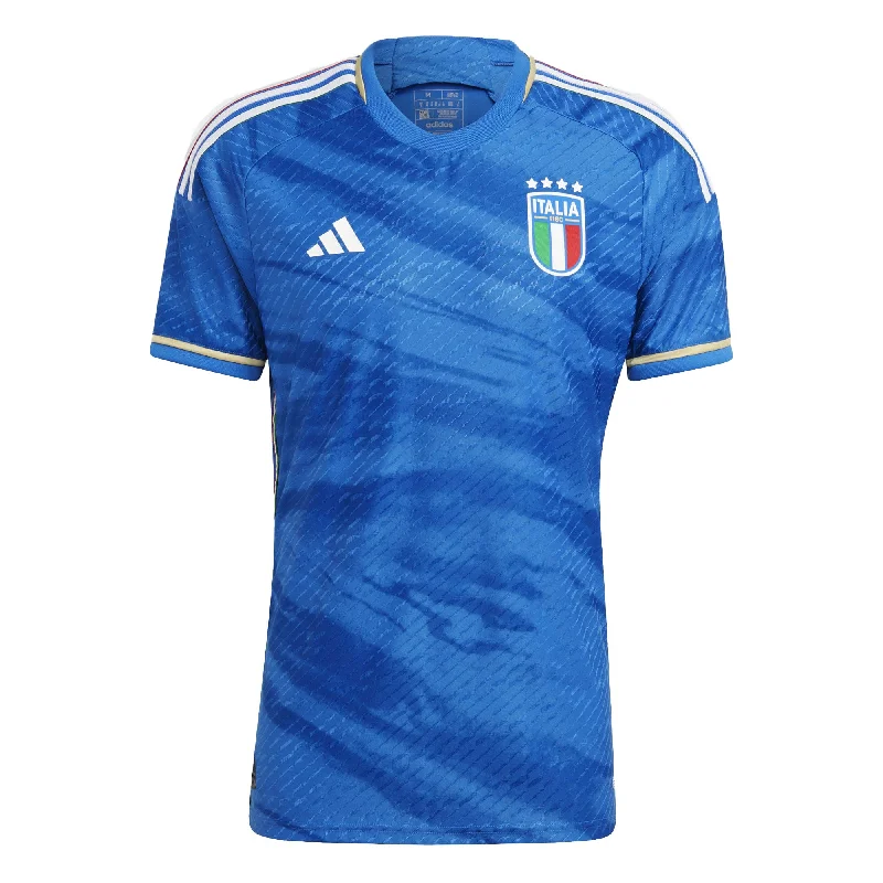 Football Jersey For Sideline Style-adidas Men's Italy 2023/24 Authentic Home Jersey Blue