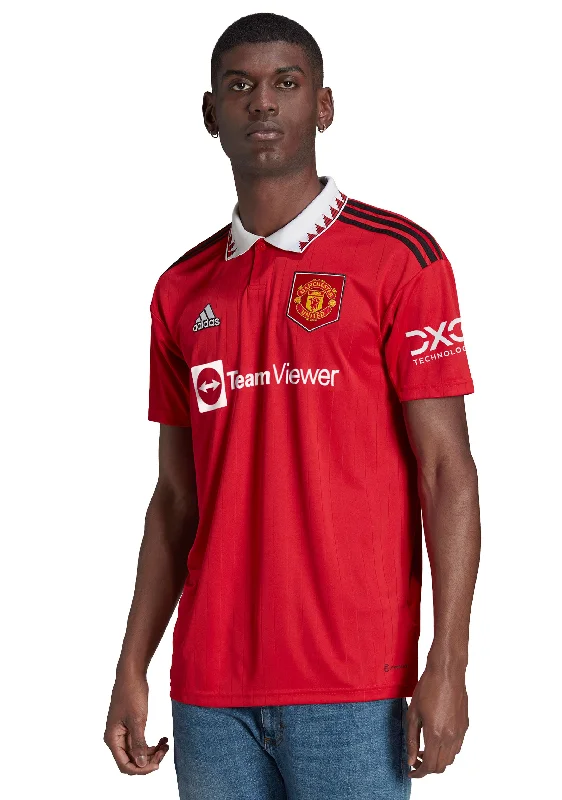 Football Jersey For Tough Losses-Adidas Mens Manchester United FC 22/23 Home Jersey <br> H13881