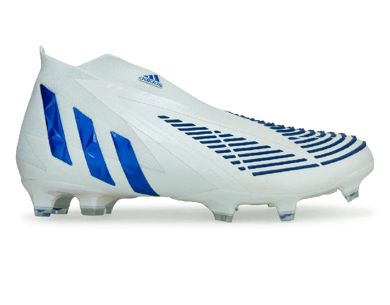 Football Jersey For Budget Buyers-adidas Men's Predator Edge+ FG White/Hi Res Blue