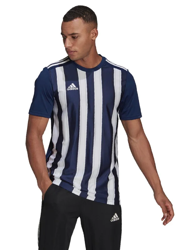 Football Jersey For Lightweight Layers-Adidas Mens Striped 21 Jersey Navy/White <br> GN5847