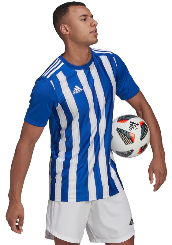 Football Jersey With Rip-Proof Seams-Adidas Mens Striped 21 Jersey Blue/White <br> GH7321