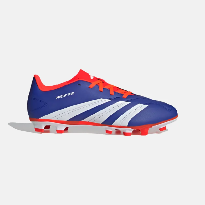 Football Jersey For Linemen-Adidas Predator Club Flexible Ground Unisex Football Shoes -Lucid Blue/Cloud White/Solar Red