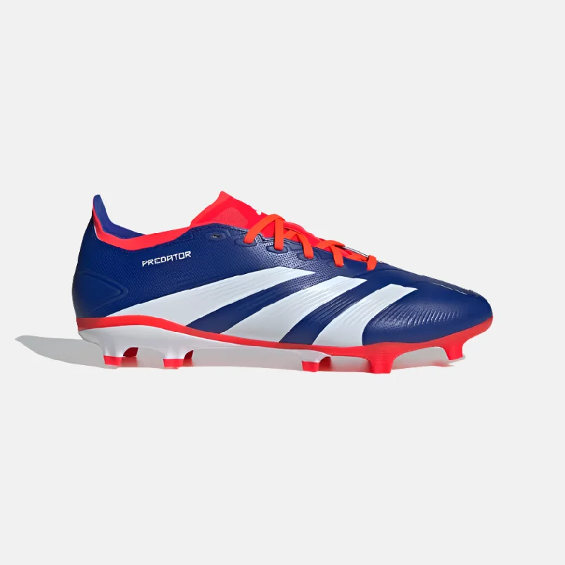 Football Jersey With Lightweight Feel-Adidas Predator League Firm Ground Men's Football Shoes -Lucid Blue/Cloud White/Solar Red