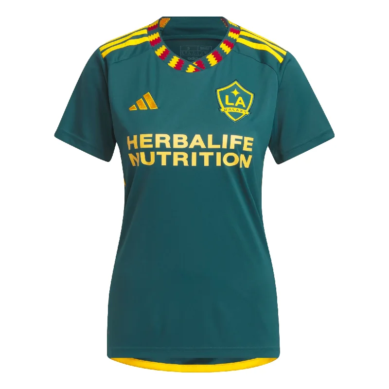 Football Jersey With Overtime Thrills-adidas Women's LA Galaxy 2023/24 Away Jersey Green/Gold