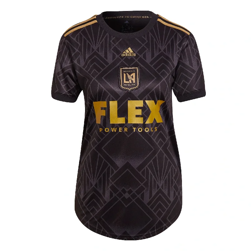 Football Jersey With Meme Culture-adidas Women's LAFC 2022/23 Home Jersey Black/Gold