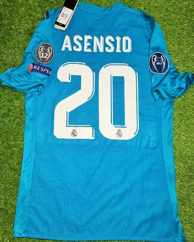 Football Jersey With Gif Reactions-Asensio Real Madrid 2017 2018 Third ADIZERO PLAYER ISSUE Jersey Shirt BNWT M SKU# AZ8061