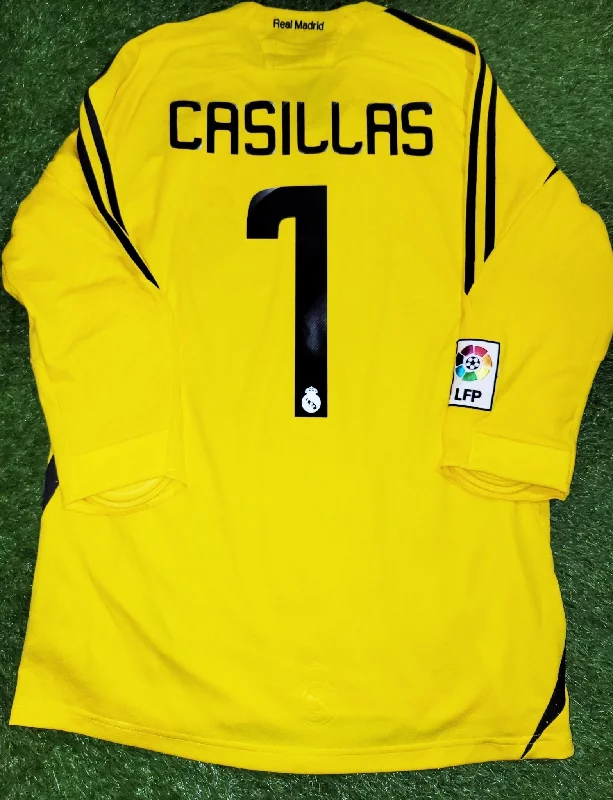 Football Jersey For Spring Tryouts-Casillas Real Madrid Adidas GK 2008 2009 Jersey Shirt Camiseta M SKU# 315108 AZB001