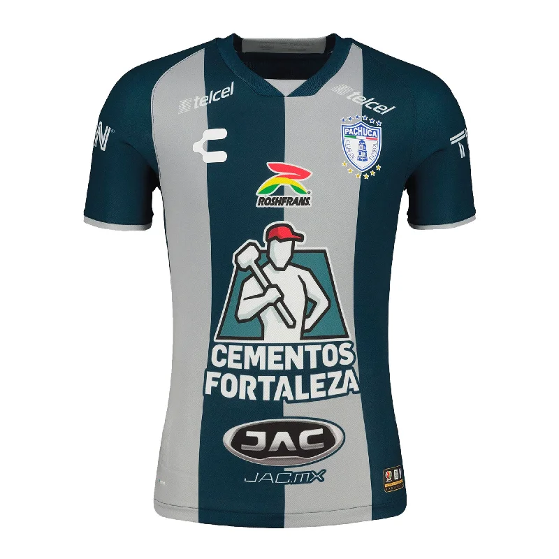 Football Jersey For Collector Trades-Charly Men's Pachuca 2022/23 Authentic Home Jersey Grey/Silver