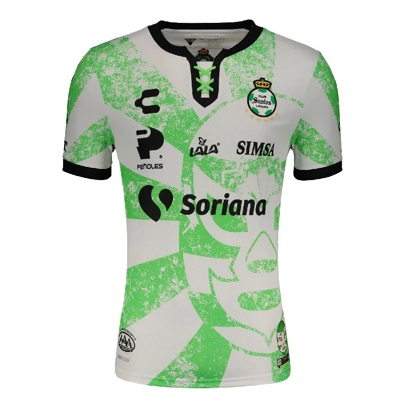 Football Jersey For Flag Football-Charly Men's Santos Laguna 2021/22 Authentic Luchador Jersey White/Green