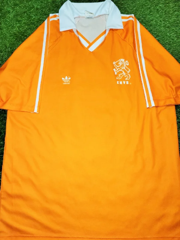 Football Jersey For Post-Game Chill-Holland Netherlands Adidas 1990 WORLD CUP Home Jersey Shirt Nederland Voetbal L