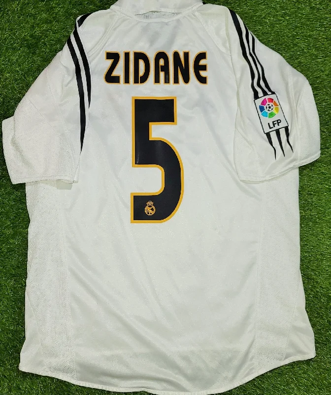 Football Jersey With Graduation Years-Zidane Real Madrid Adidas Home 2004 2005 Jersey Camiseta Shirt M SKU# 367842