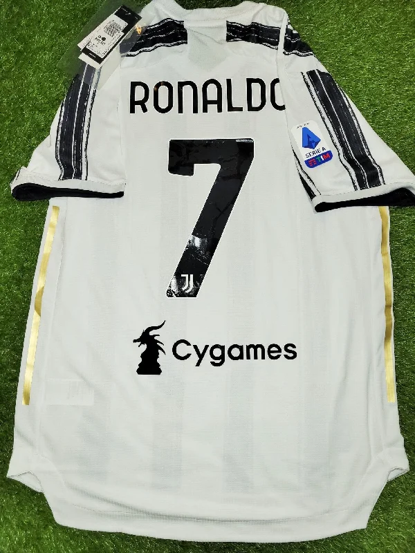 Football Jersey With Team Mascots-Cristiano Ronaldo Juventus 2020 2021 PLAYER ISSUE Home Jersey Camiseta Shirt BNWT L SKU# GJ7601