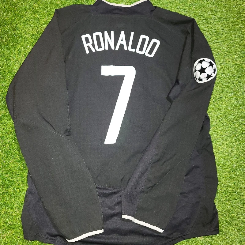 Football Jersey For Bandwagon Fans-Cristiano Ronaldo Nike Manchester United 2004 2005 UEFA Away Long Sleeve Jersey Shirt L