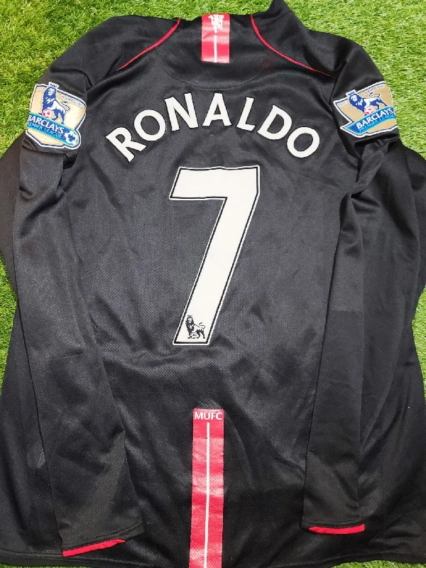 Football Jersey For Fan Edits-Cristiano Ronaldo Nike Manchester United 2007 2008 Away Long Sleeve Jersey Shirt XL SKU# 238348-010