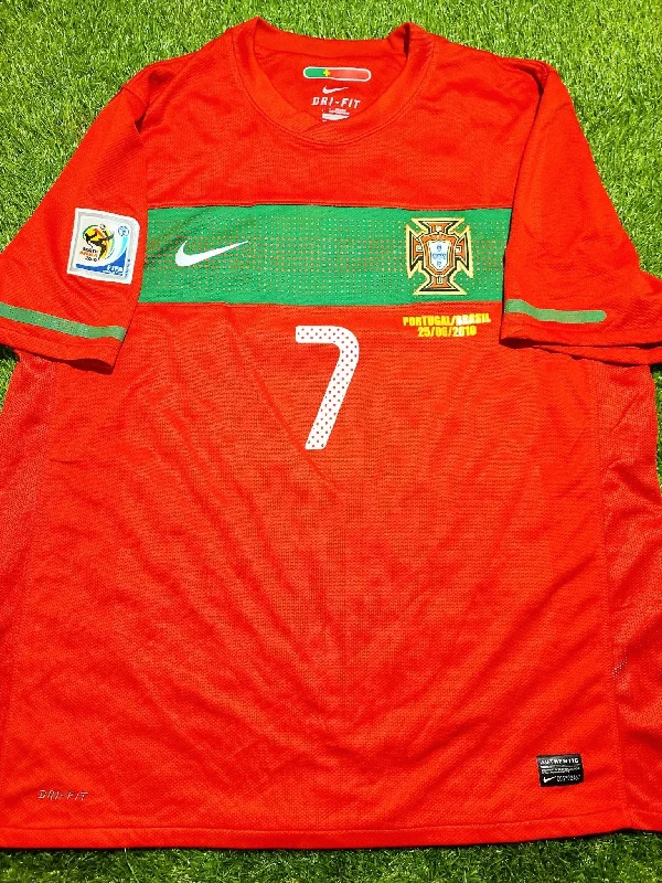 Football Jersey With Pee Wee Sizes-Cristiano Ronaldo Portugal 2010 WORLD CUP Jersey Camiseta Shirt XL SKU# 376894-611