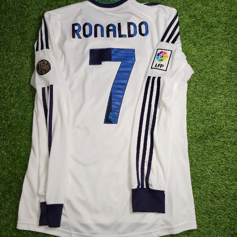 Football Jersey With School Spirit-Cristiano Ronaldo Real Madrid 2012 2013 Anniversary Soccer Jersey Shirt M SKU# W41762