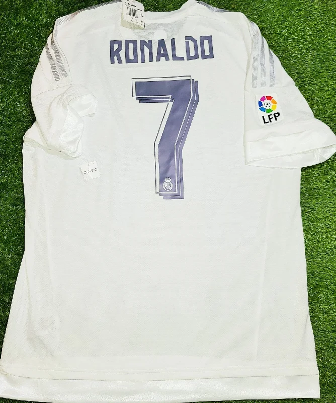 Football Jersey For Sideline Style-Cristiano Ronaldo Real Madrid 2015 2016 ADIZERO Player Issue Jersey Camiseta Shirt XL BNWT SKU# S12654