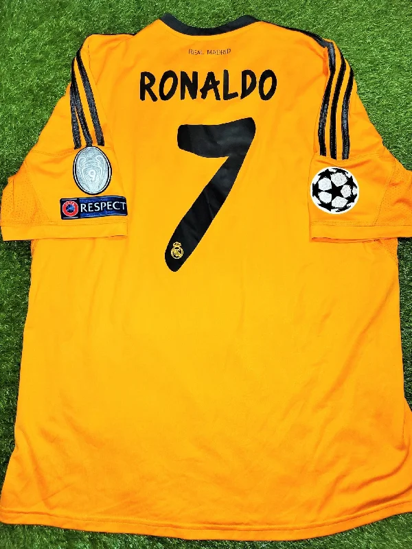 Football Jersey For Rookie Seasons-Cristiano Ronaldo Real Madrid UEFA 2013 2014 Third Jersey Camiseta Shirt XL SKU# Z29454