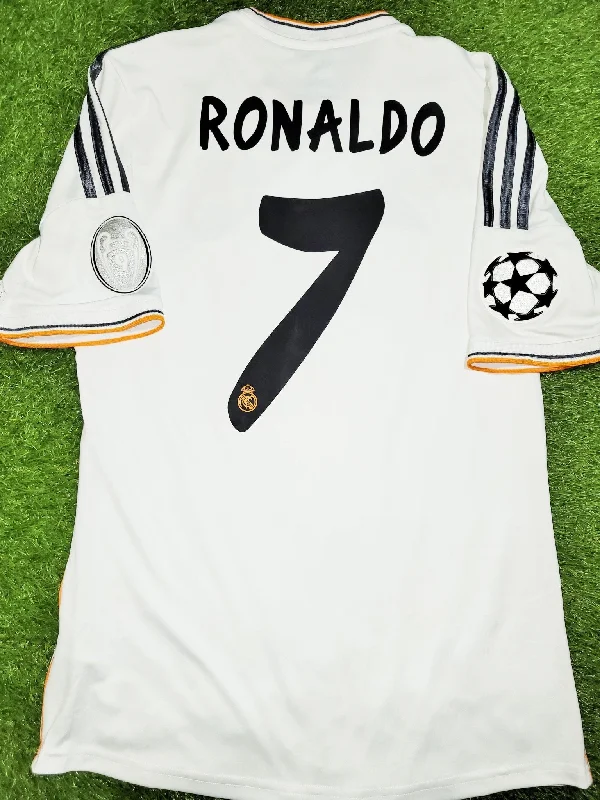 Football Jersey For Charity Games-Cristiano Ronaldo Real Madrid UEFA FINAL 2013 2014 Soccer Jersey Shirt M SKU# G81157