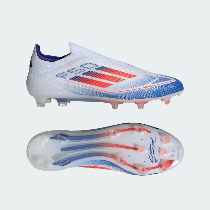 Football Jersey For Pre-Order Deals-F50 ELITE LACELESS FG CLEATS [Cloud White / Solar Red / Lucid Blue]