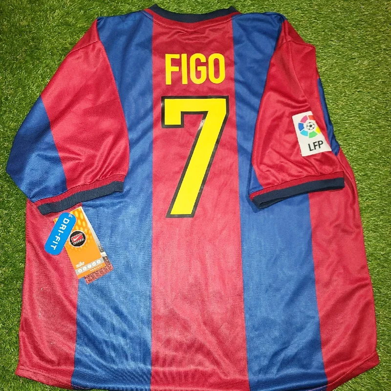 Football Jersey With Blog Readers-Figo Barcelona 1998 1999 Home Nike Jersey Shirt Camiseta Maglia BNWT XL SKU# 154889